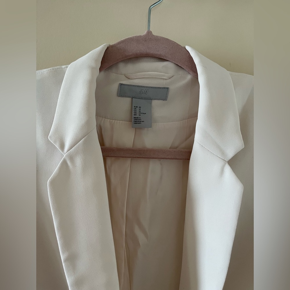 H&M Cream Single-Button Blazer - Picture 3 of 4